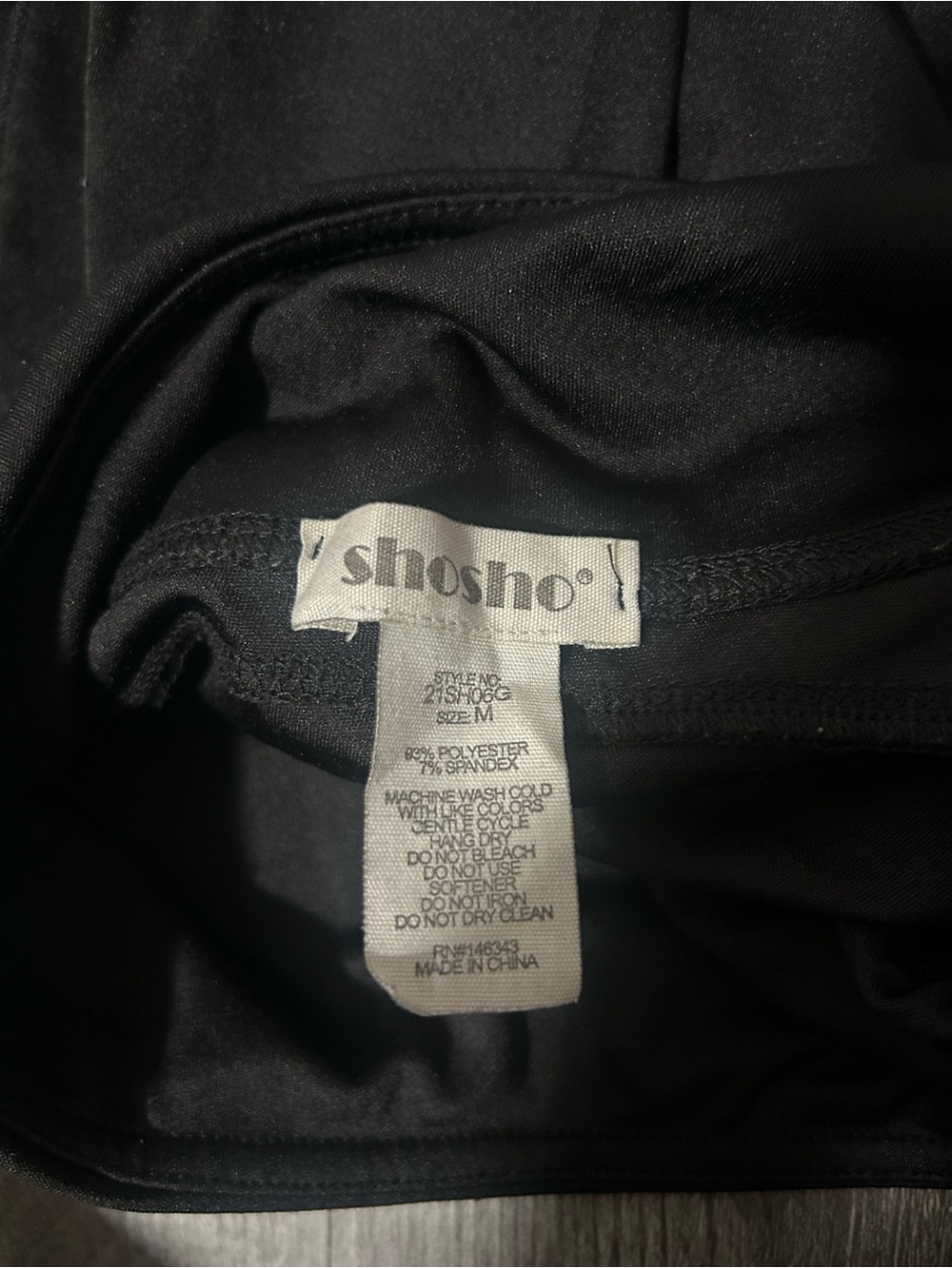 shosho Black High-Rise Bike Shorts with Side Pockets - Picture 3 of 3